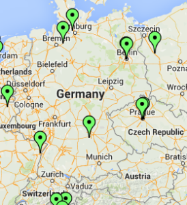 Germany & Austria map